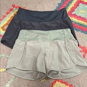 Free Fly Apparel Gray and Tan Athletic Shorts